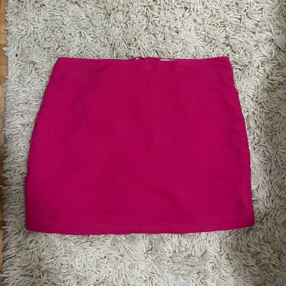 H&M | Pink Linen Skirt | Sz 2
